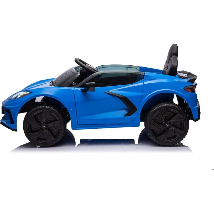 12V Corvette C8 1-Seater Ride On Car - Blue - Image 2