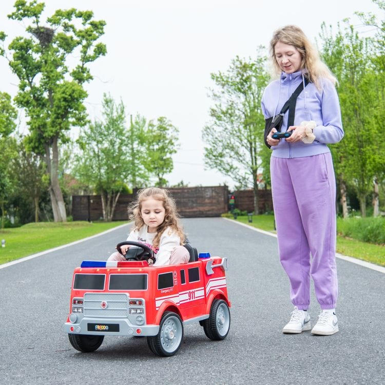 12V Freddo Firetruck 1-Seater Ride On - Image 3