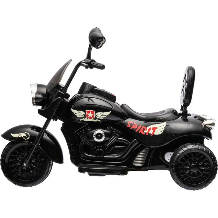 12V Kids Cruiser 1-Seater Motorcycle - Black - Image 2