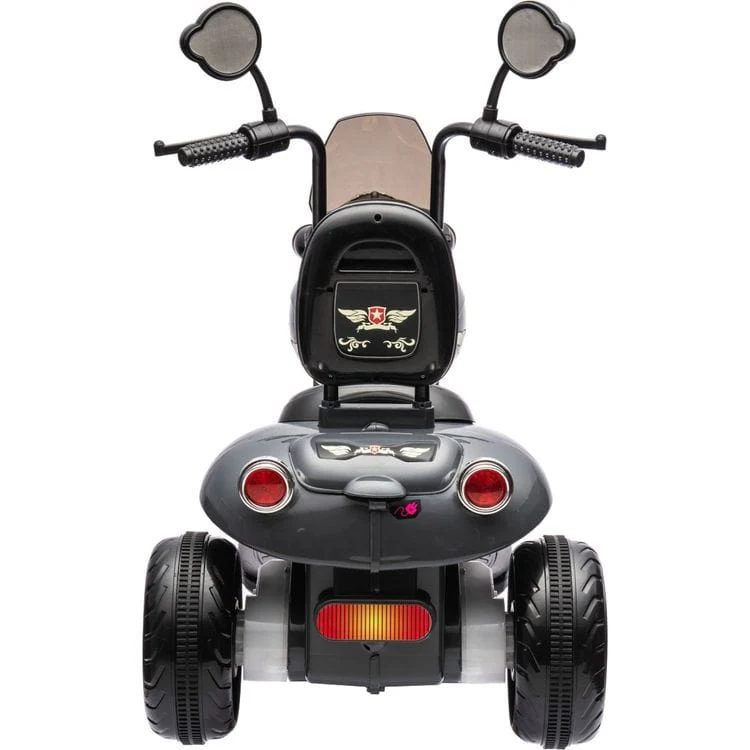 12V Kids Cruiser 1-Seater Motorcycle - Black - Image 3
