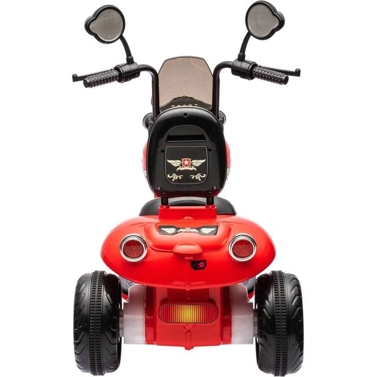 12V Kids Cruiser 1-Seater Motorcycle - Red - Image 3