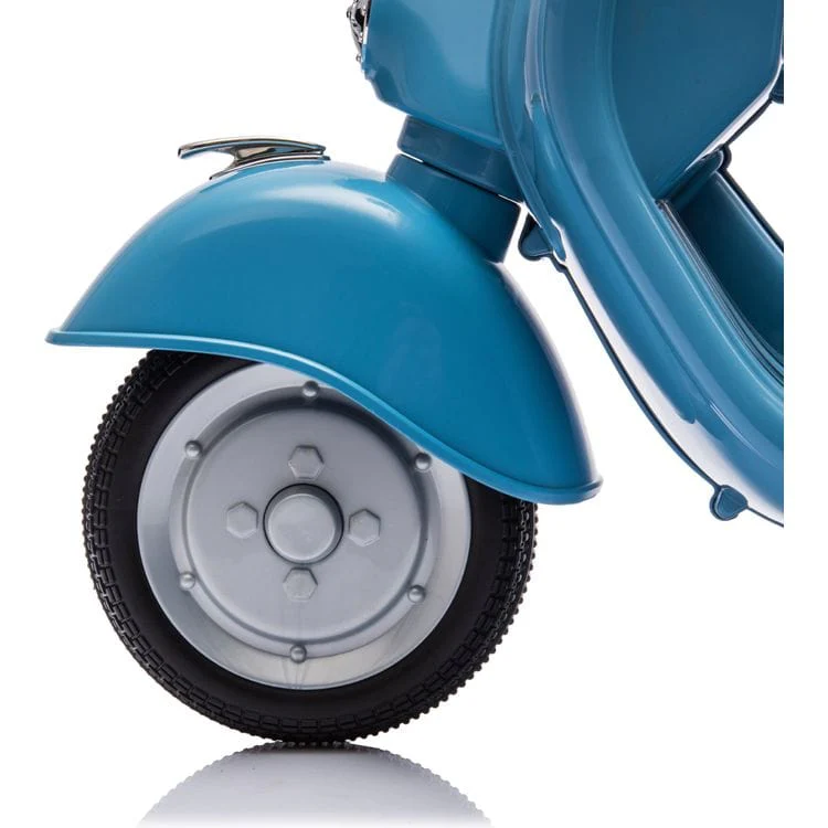 12V Vespa Electric Ride-On Scooter - Blue - Image 6