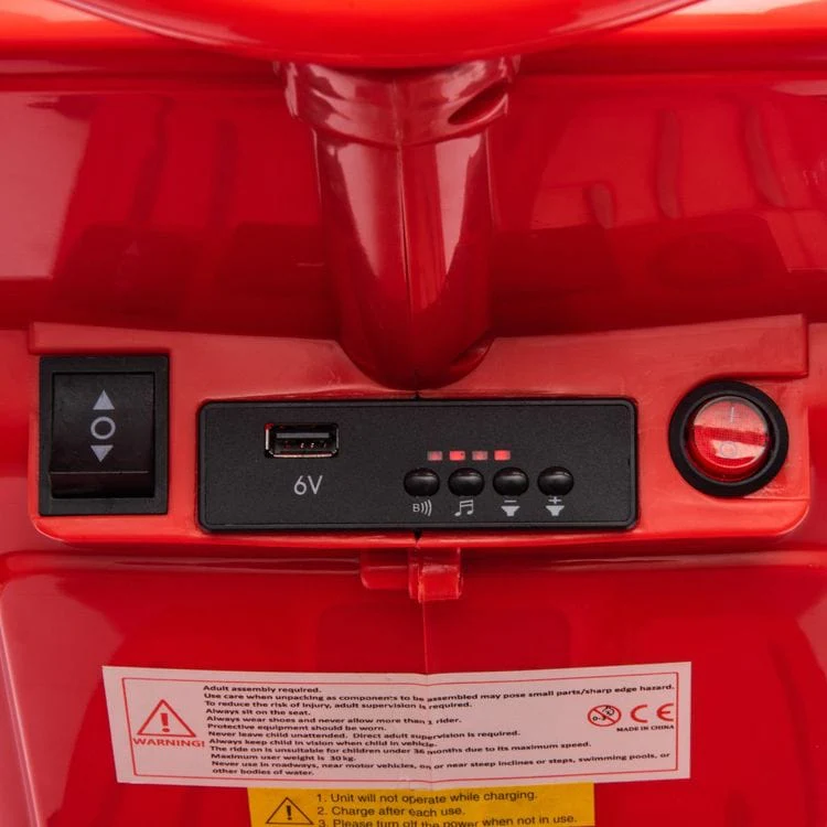 12V Vespa Electric Ride-On Scooter - Red - Image 9