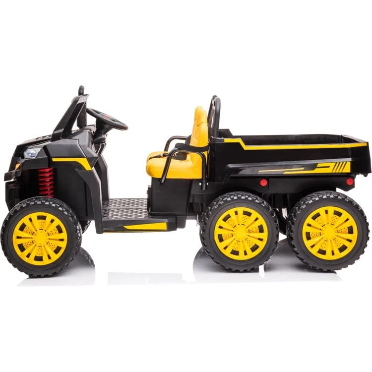 24V 4x4 Freddo Toys Tractor Trailer 2 Seater Ride on - Black - Image 3