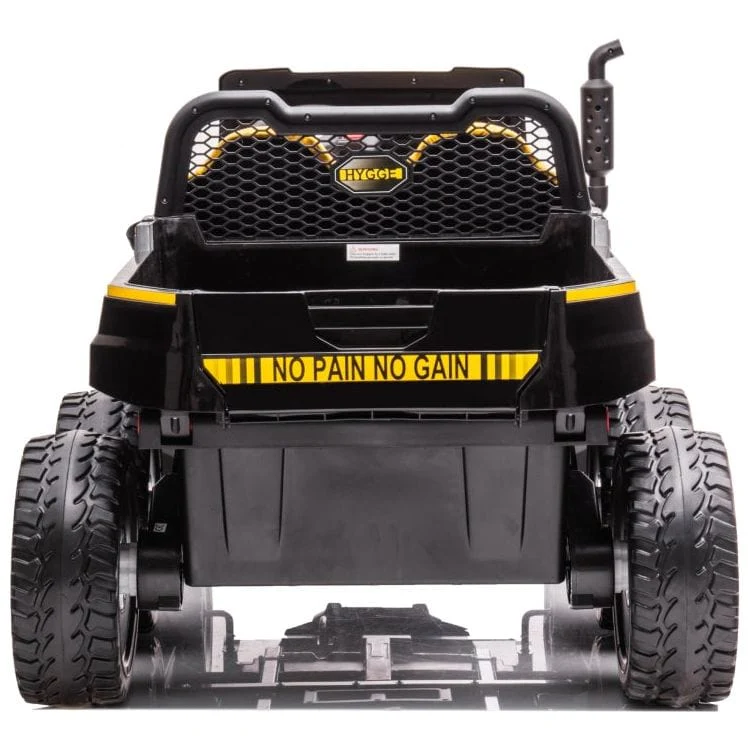 24V 4x4 Freddo Toys Tractor Trailer 2 Seater Ride on - Black - Image 4