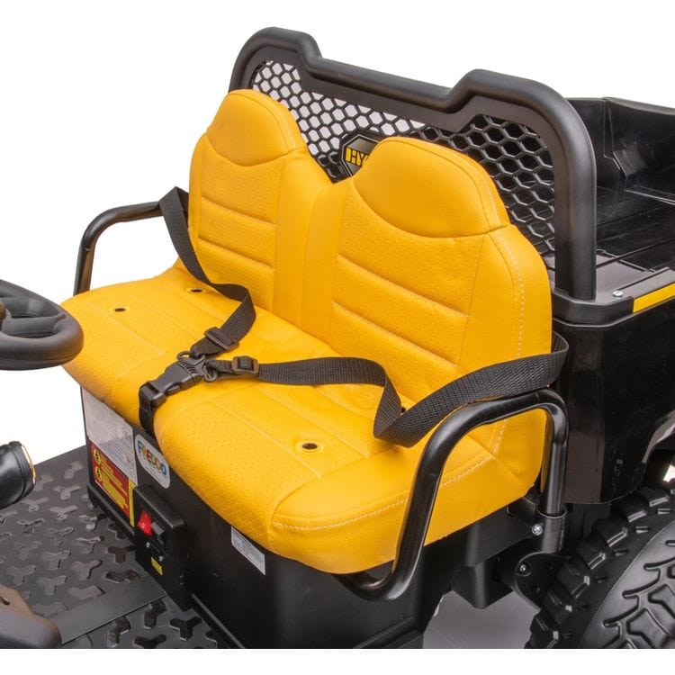 24V 4x4 Freddo Toys Tractor Trailer 2 Seater Ride on - Black - Image 9