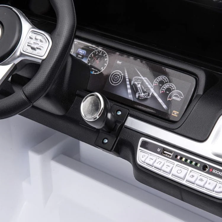 24V 4x4 Mercedes Benz G63 AMG 2 Seater Ride On Car - White - Image 10