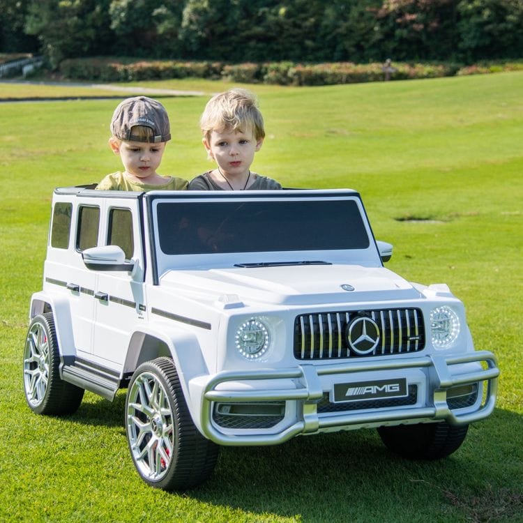 24V 4x4 Mercedes Benz G63 AMG 2 Seater Ride On Car - White - Image 2