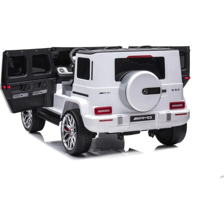 24V 4x4 Mercedes Benz G63 AMG 2 Seater Ride On Car - White - Image 6