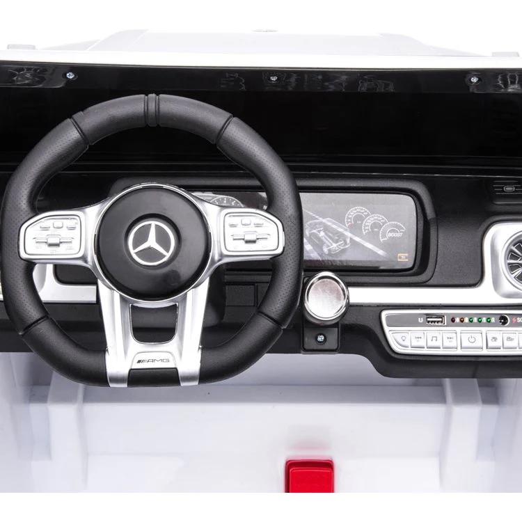 24V 4x4 Mercedes Benz G63 AMG 2 Seater Ride On Car - White - Image 8