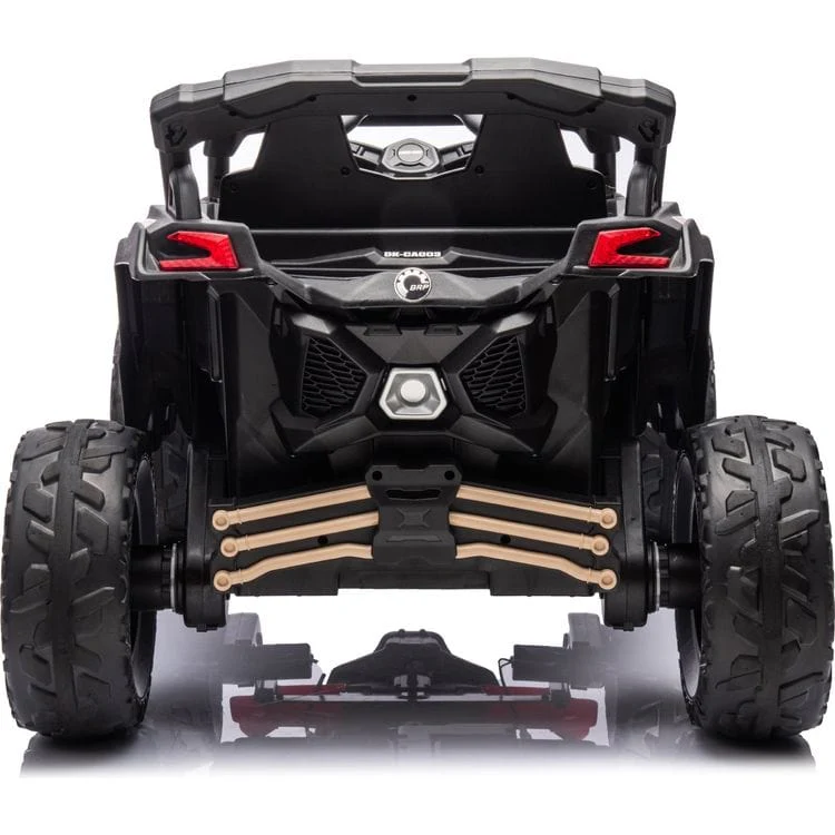24V Can Am Maverick 1-Seater UTV Ride On - Khaki - Image 4