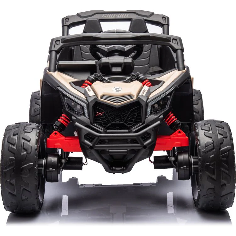24V Can Am Maverick 1-Seater UTV Ride On - Khaki - Image 5