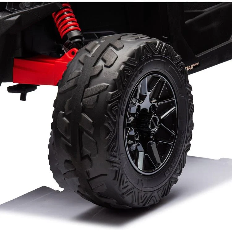 24V Can Am Maverick 1-Seater UTV Ride On - Khaki - Image 7