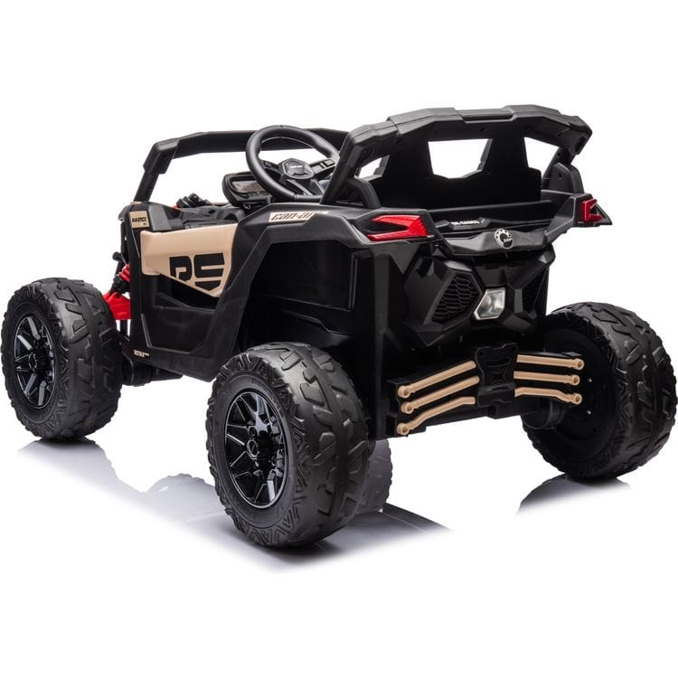 24V Can Am Maverick 1-Seater UTV Ride On - Khaki - Image 8