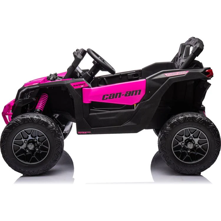 24V Can Am Maverick 1-Seater UTV Ride On - Pink - Image 2