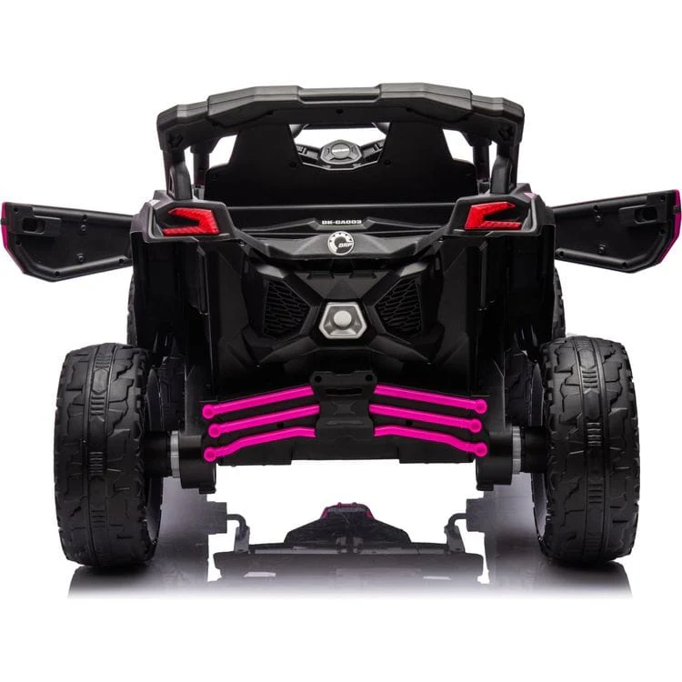24V Can Am Maverick 1-Seater UTV Ride On - Pink - Image 3