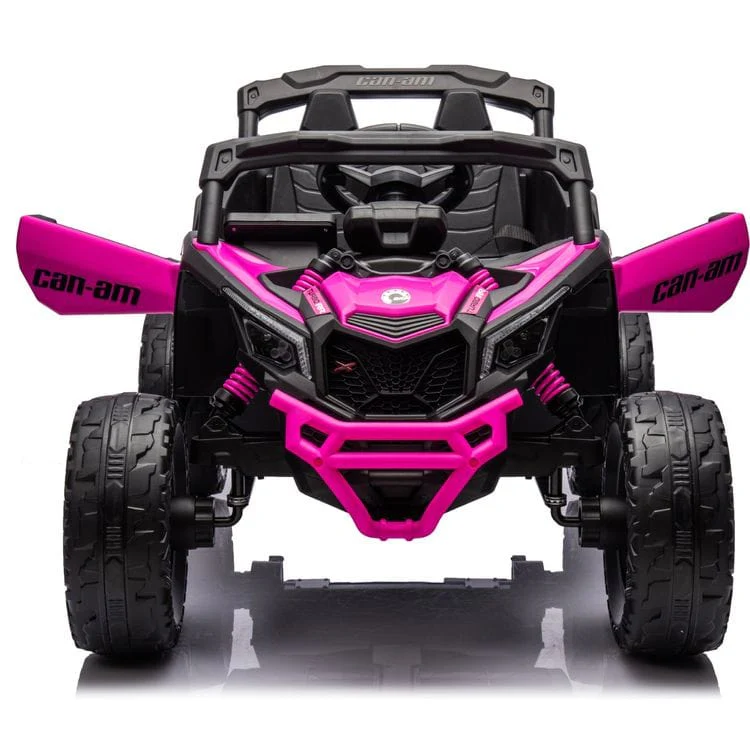 24V Can Am Maverick 1-Seater UTV Ride On - Pink - Image 4