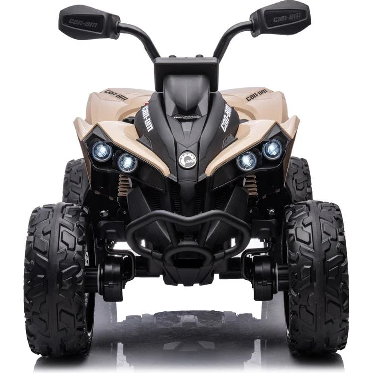 24V Can Am Renegade 1-Seater ATV Ride On - Khaki - Image 4