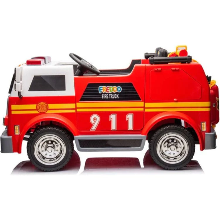 24V Freddo Fire Truck 2-Seater Ride on - Red - Image 2
