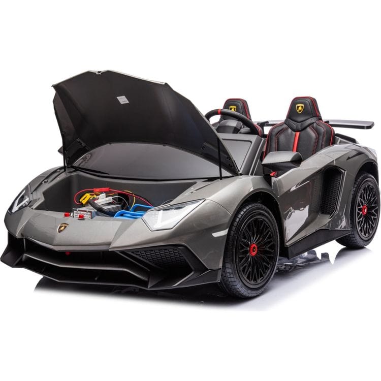 24V Lamborghini Aventador 2 Seater Ride on Car for Kids - Grey - Image 2