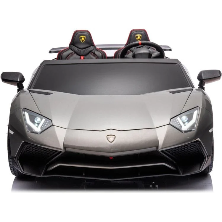 24V Lamborghini Aventador 2 Seater Ride on Car for Kids - Grey - Image 5