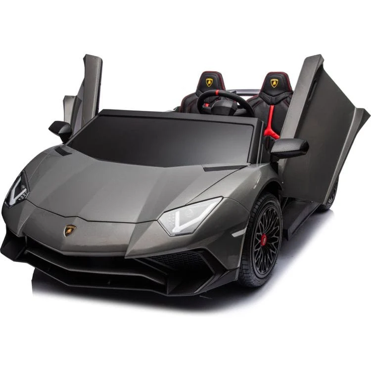 24V Lamborghini Aventador 2 Seater Ride on Car for Kids - Grey - Image 6