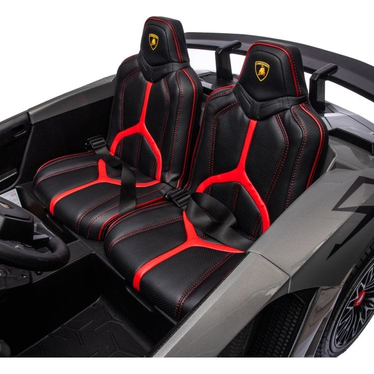 24V Lamborghini Aventador 2 Seater Ride on Car for Kids - Grey - Image 9
