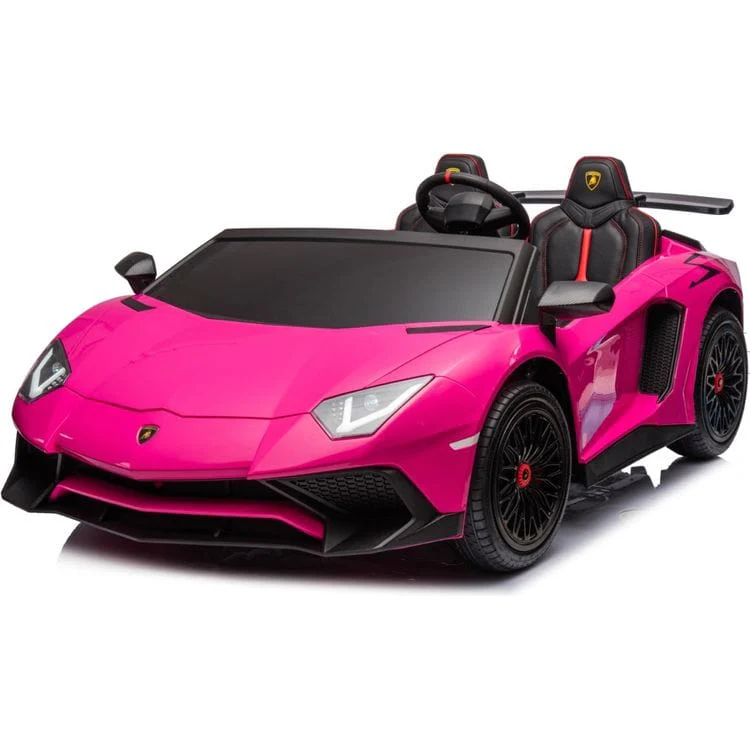 24V Lamborghini Aventador 2 Seater Ride on Car for Kids - Pink