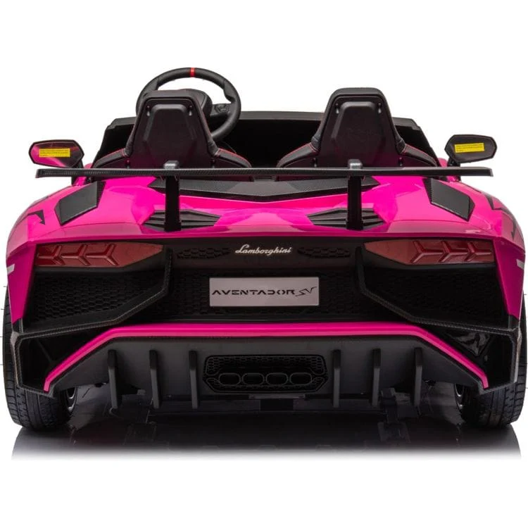 24V Lamborghini Aventador 2 Seater Ride on Car for Kids - Pink - Image 4