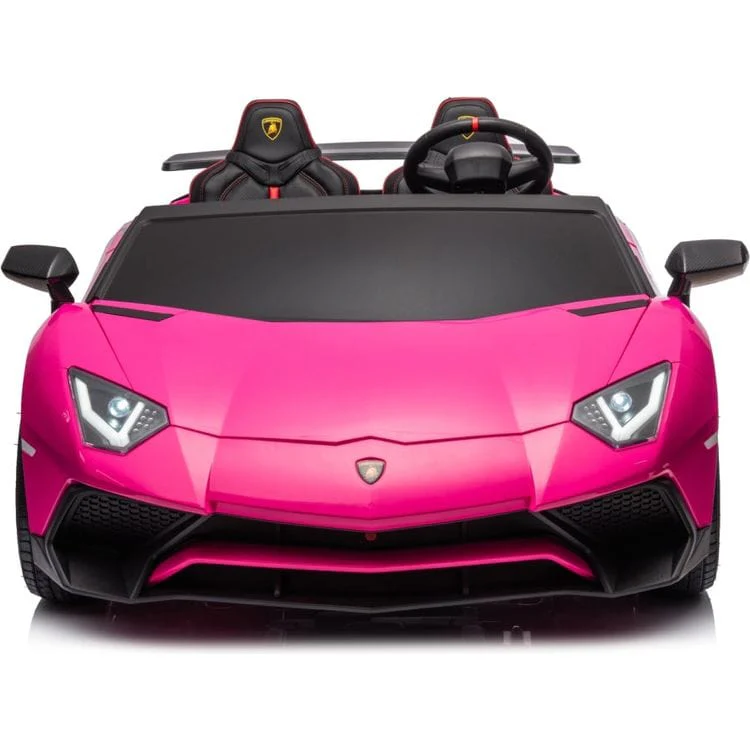 24V Lamborghini Aventador 2 Seater Ride on Car for Kids - Pink - Image 5