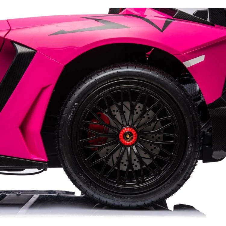 24V Lamborghini Aventador 2 Seater Ride on Car for Kids - Pink - Image 7
