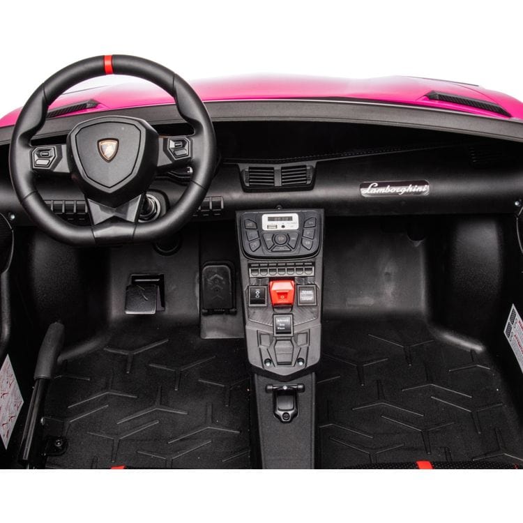 24V Lamborghini Aventador 2 Seater Ride on Car for Kids - Pink - Image 8