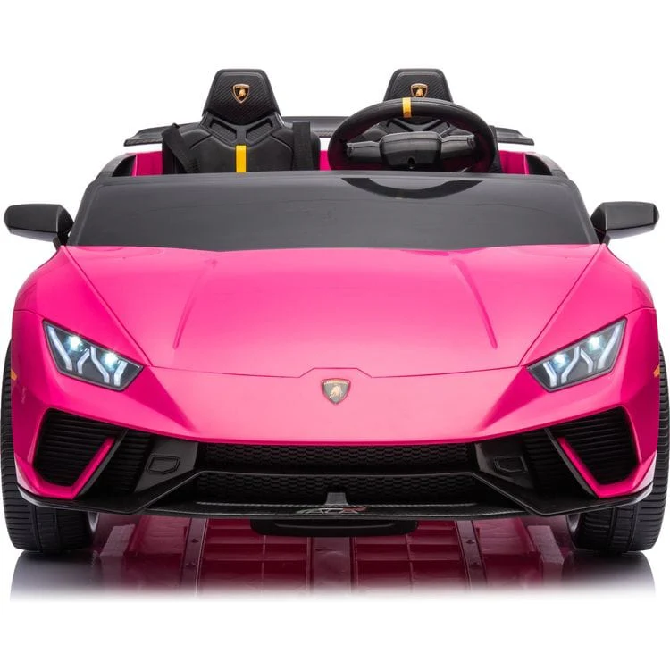 24V Lamborghini Huracan 2-Seater Electric Ride On - Pink - Image 4