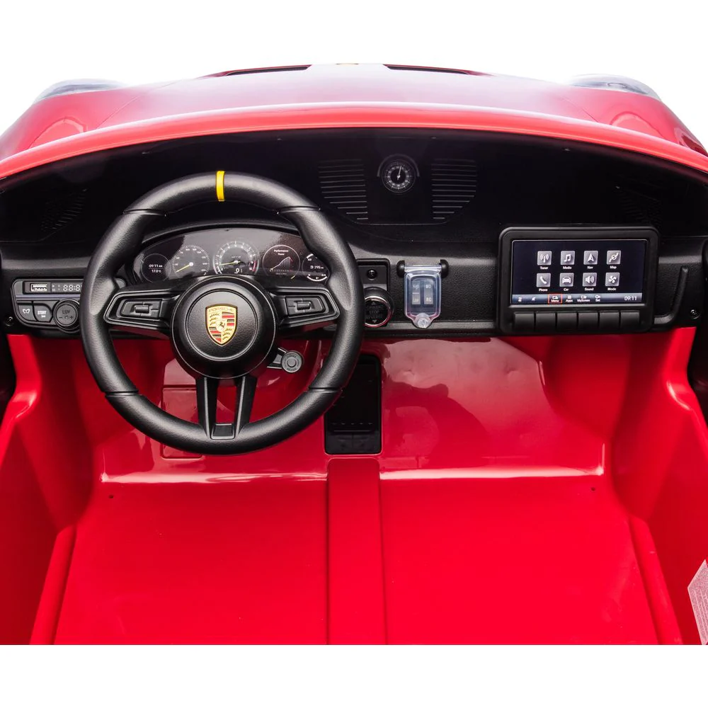 24V Porsche 911 GT3 2-Seater Kids Ride-On Car with Remote Control - Red - Image 2