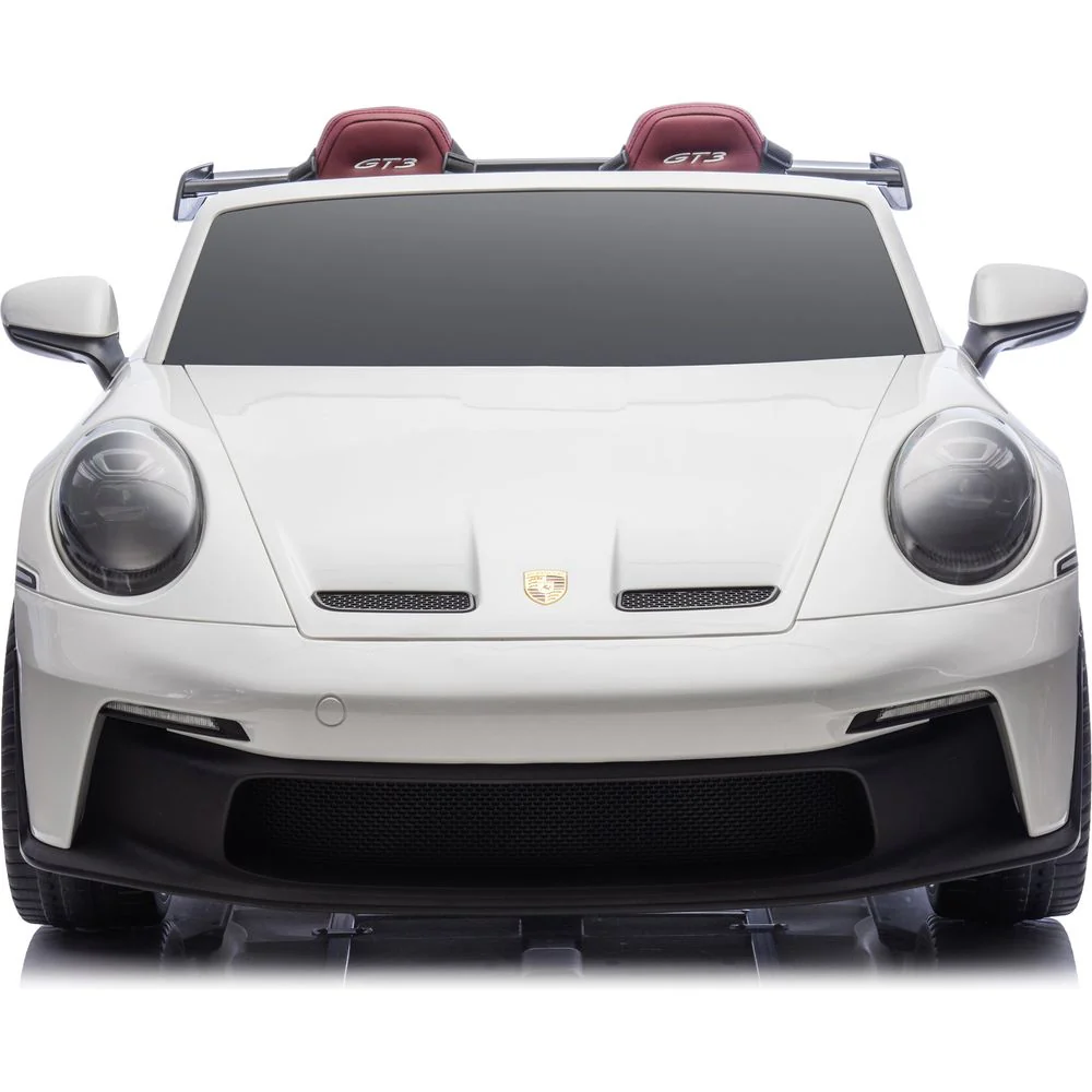 24V Porsche 911 GT3 2-Seater Kids Ride-On Car with Remote Control - White - Image 6