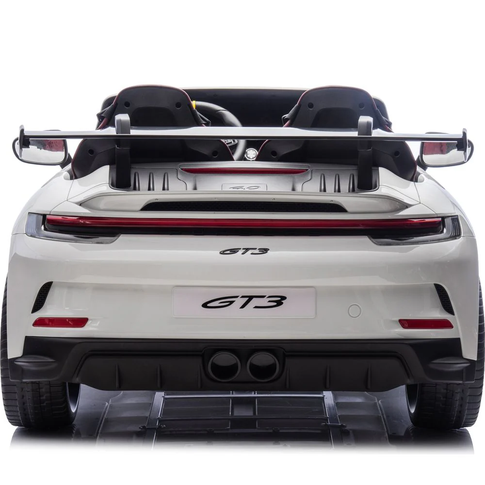 24V Porsche 911 GT3 2-Seater Kids Ride-On Car with Remote Control - White - Image 8
