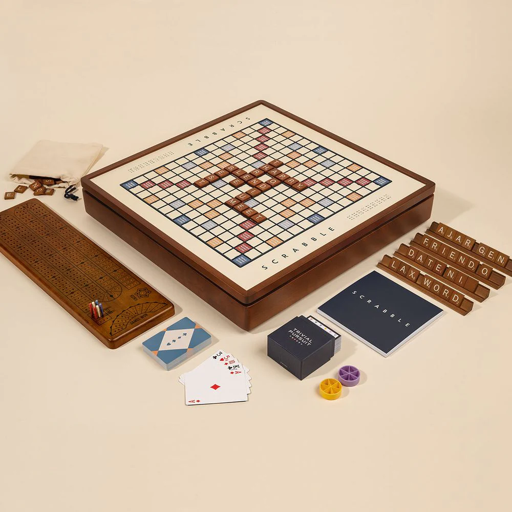 3-in-1 Premium Game Collection Scrabble Trivial Pursuit and Cribbage - Image 3