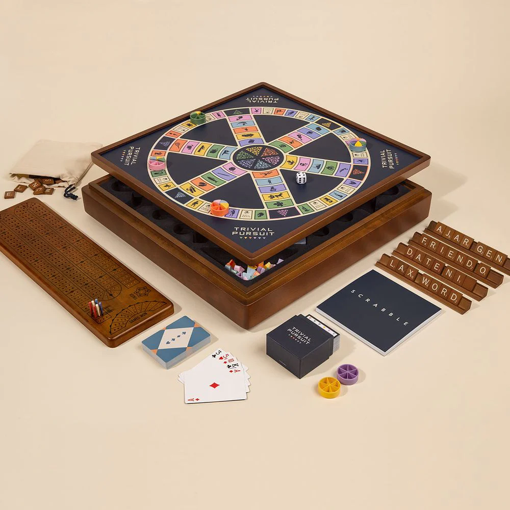 3-in-1 Premium Game Collection Scrabble Trivial Pursuit and Cribbage - Image 4