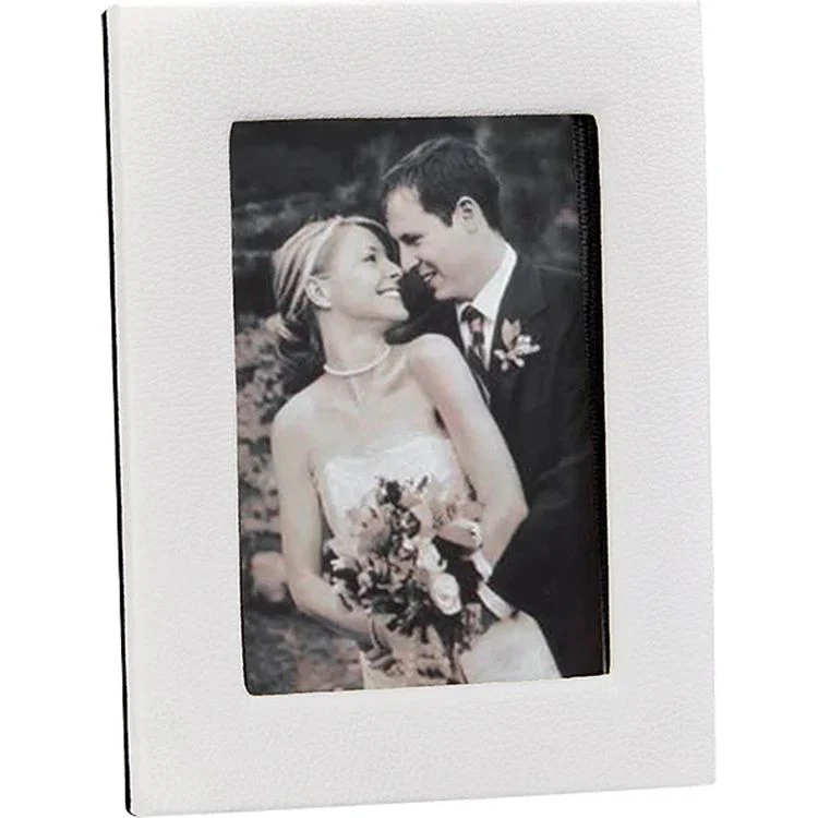 5" x 7" Leather Studio Frame - White - Image 3