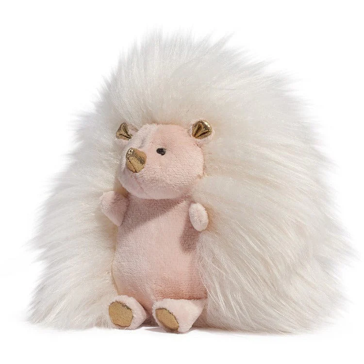 6" Sparklers Toy Plush Hedgehog - White Gold - Image 4