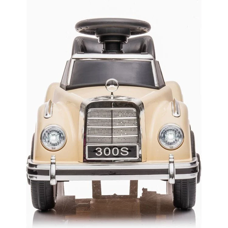 6V Mercedes Benz 300S 1-Seater Mini Ride On Car - Beige - Image 4