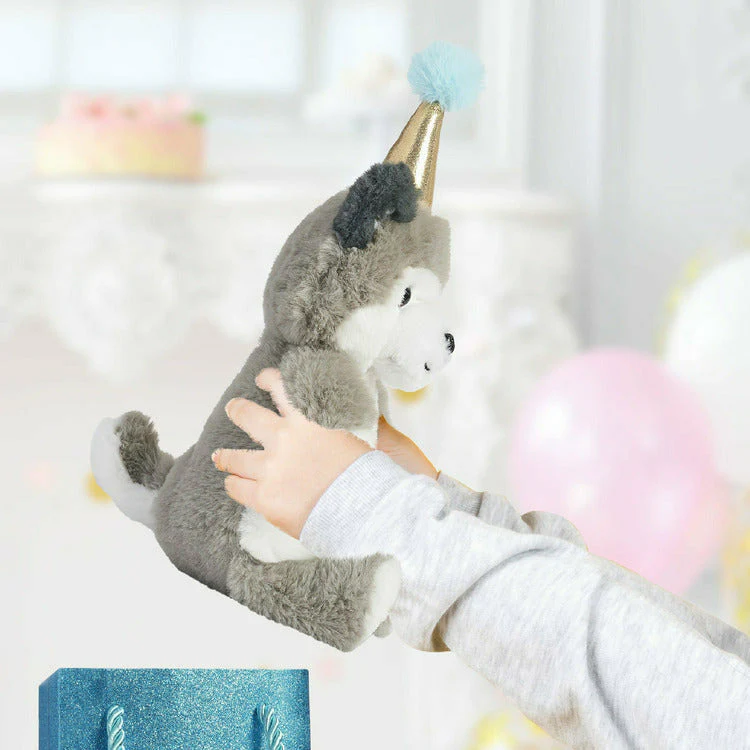 8" Plush Party Husky in a Bag - Image 2
