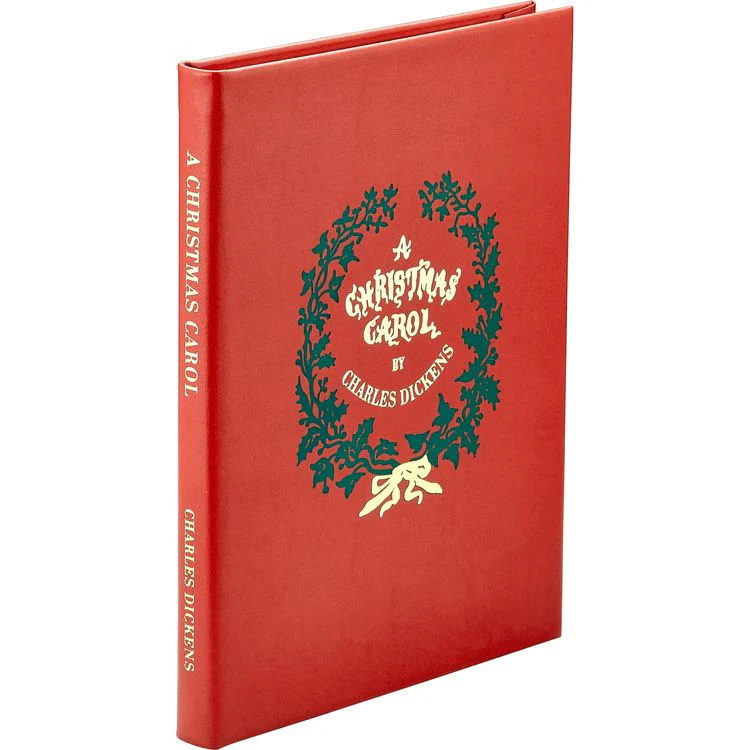 A Christmas Carol Book in Red Bonded Leather - Image 2