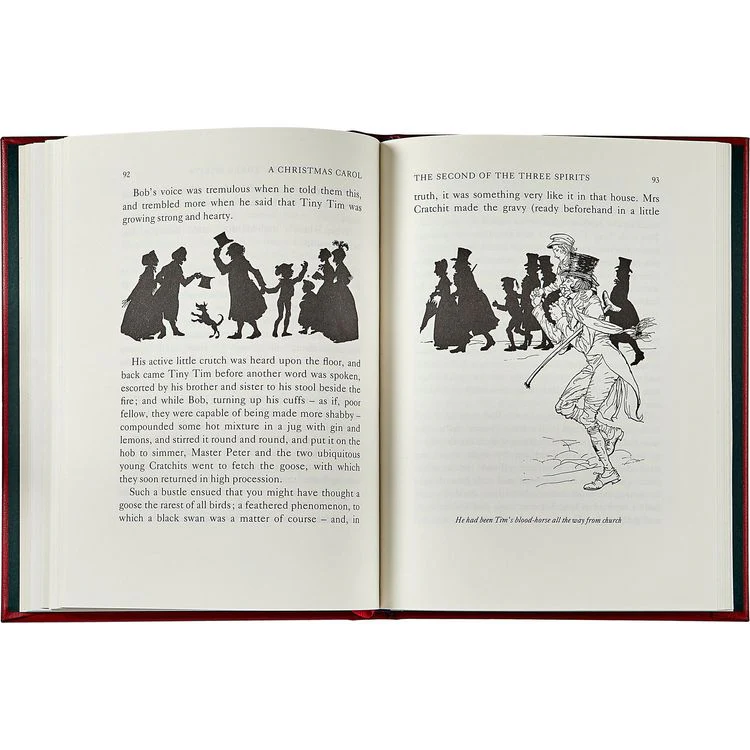 A Christmas Carol Book in Red Bonded Leather - Image 3