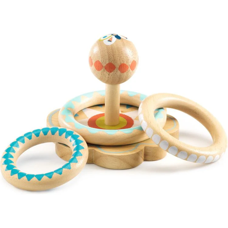 BabyHoopi Wooden Ring Stacker Toy - Image 2