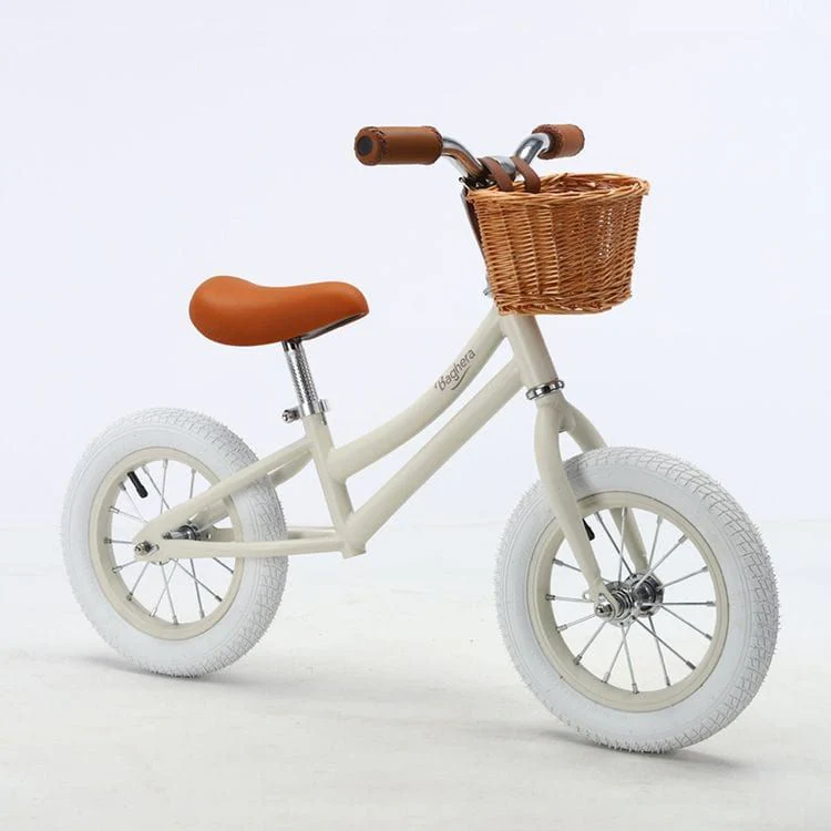 Balance Bicycle - Ivory White with Helmet - Image 3