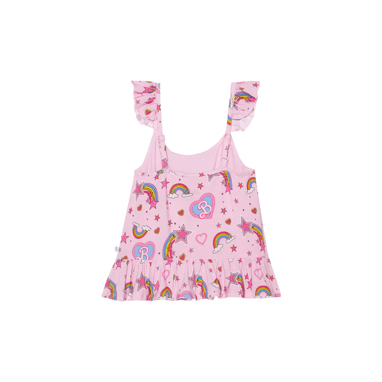 Barbie Star Power - Flutter Sleeve Ruffle Crop Top - Image 4