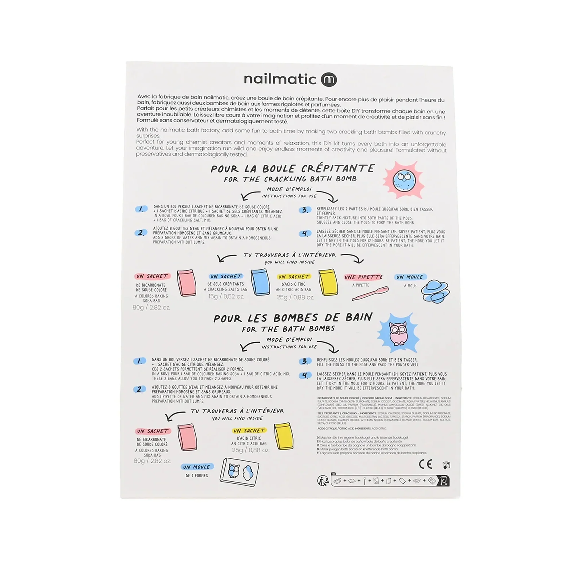 Bath Bomb Maker Kit for Kids - Owl & Cloud - Image 3