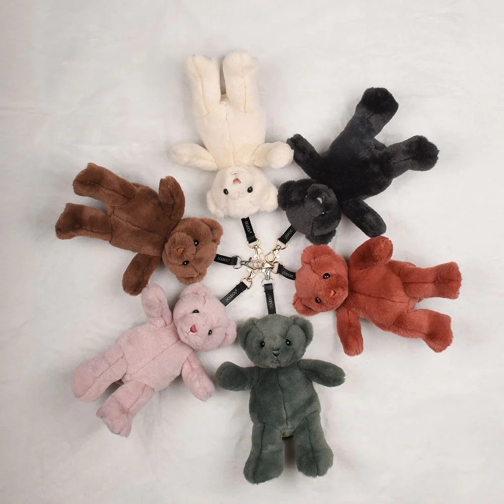 Plush Teddy Bear Bag Charm - Black - Image 3