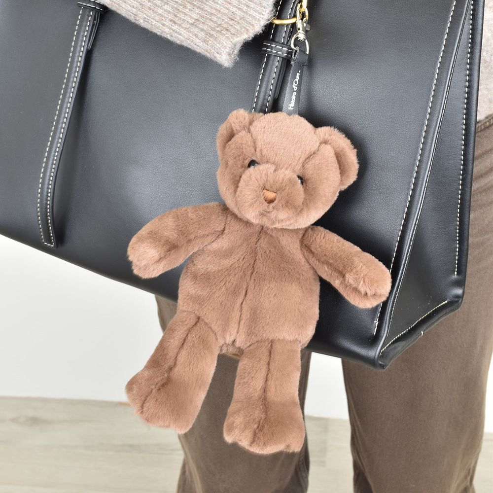 Plush Teddy Bear Bag Charm - Brown - Image 2